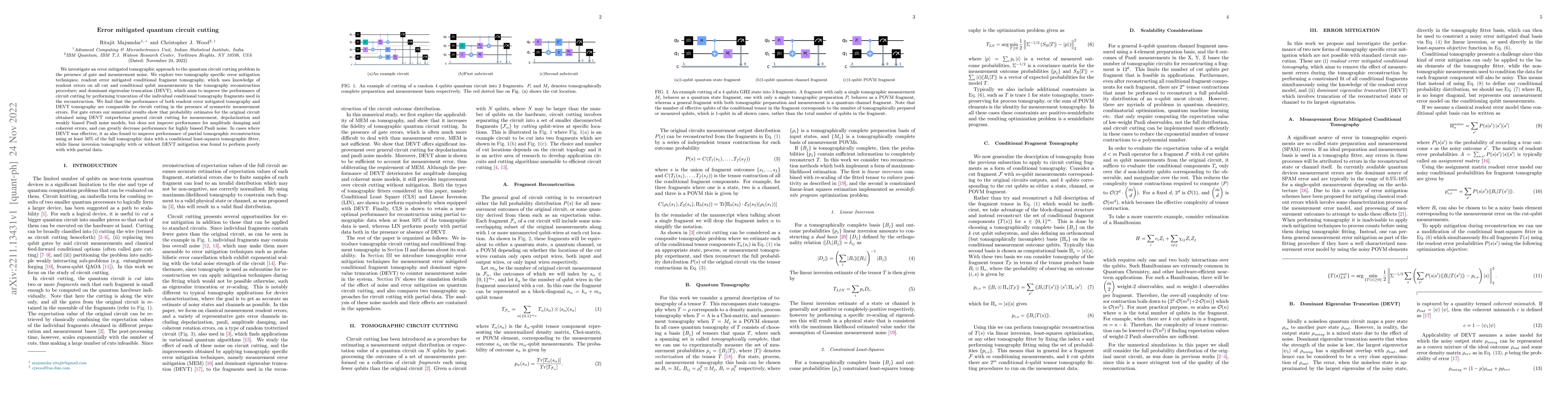 Thumbnail for Error mitigated quantum circuit cutting