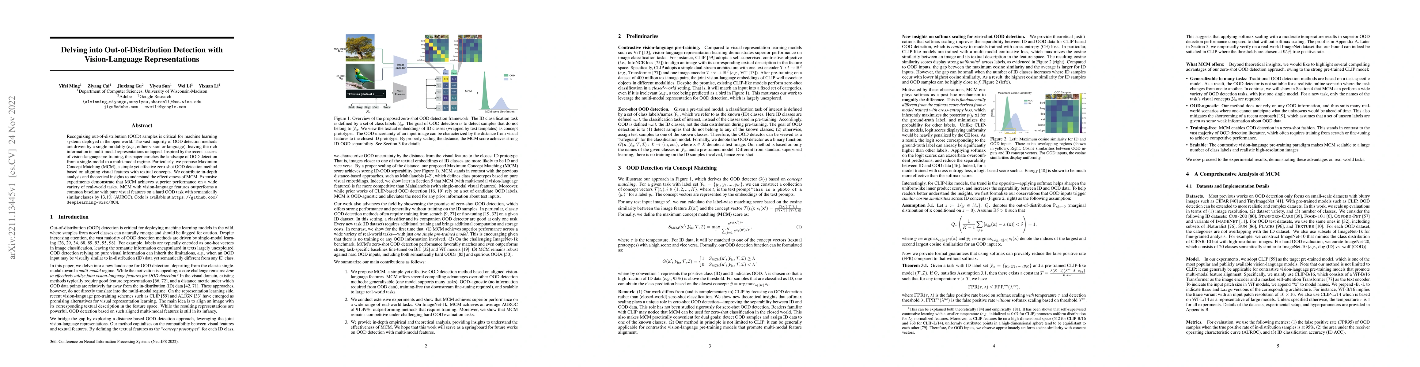 Thumbnail for Delving into Out-of-Distribution Detection with Vision-Language
  Representations