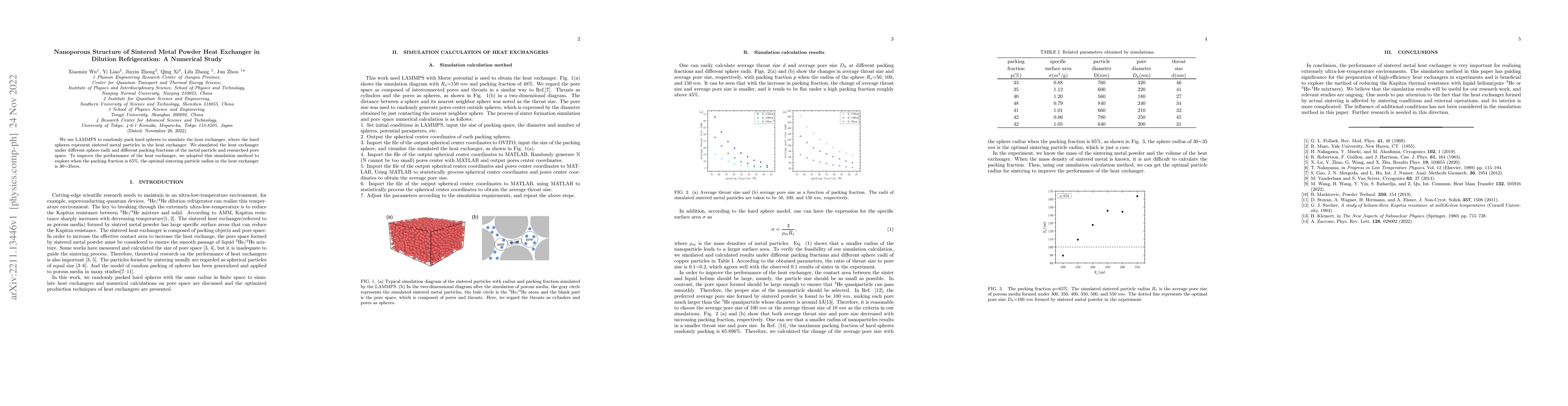 Thumbnail for Nanoporous Structure of Sintered Metal Powder Heat Exchanger in Dilution
  Refrigeration: A Numerical Study