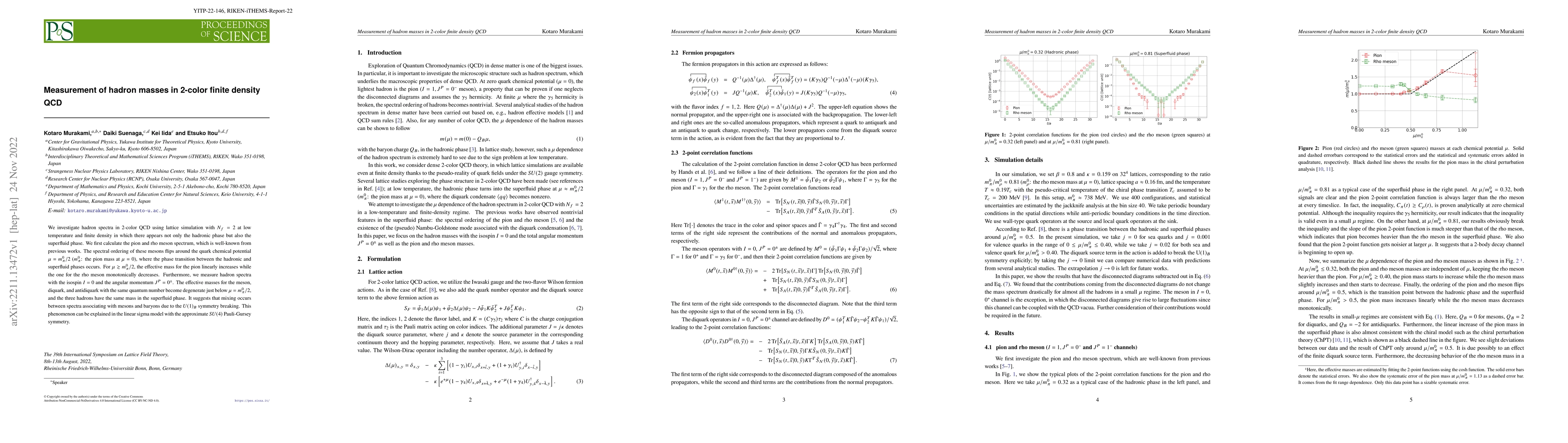 Thumbnail for Measurement of hadron masses in 2-color finite density QCD