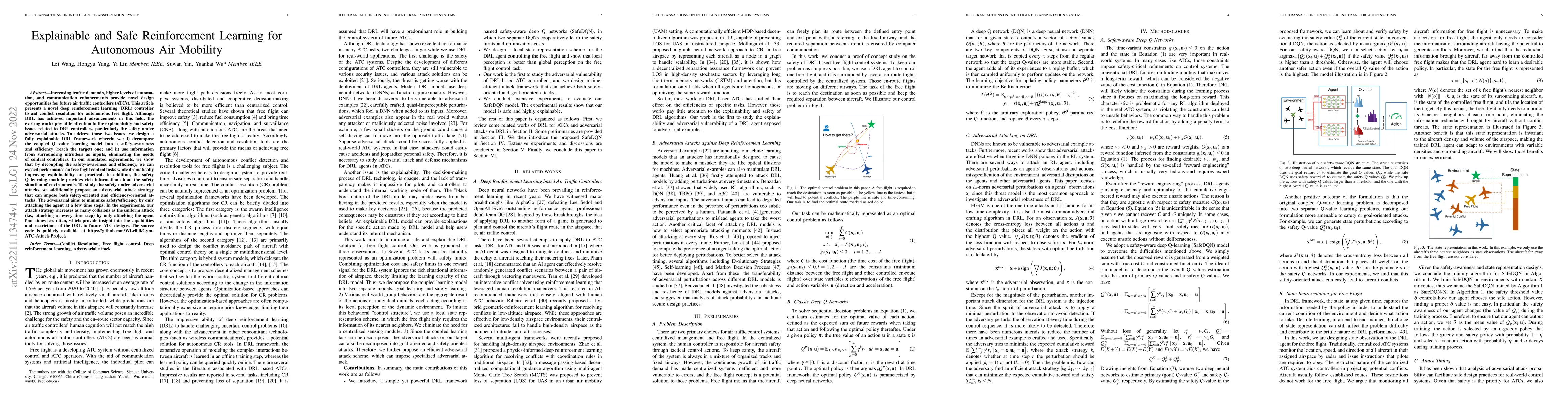Thumbnail for Explainable and Safe Reinforcement Learning for Autonomous Air Mobility