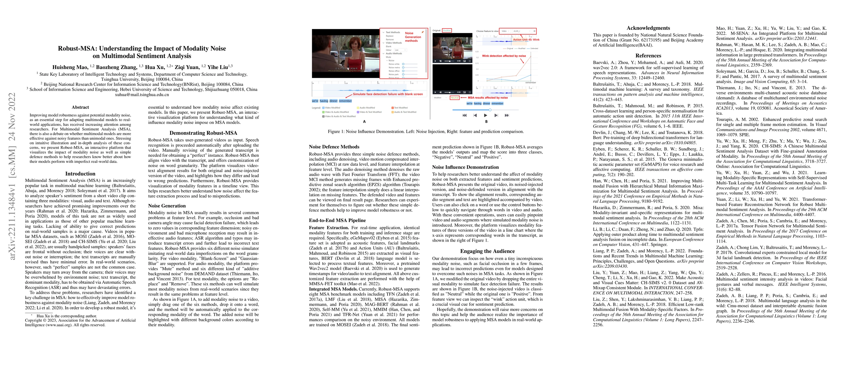 Thumbnail for Robust-MSA: Understanding the Impact of Modality Noise on Multimodal
  Sentiment Analysis