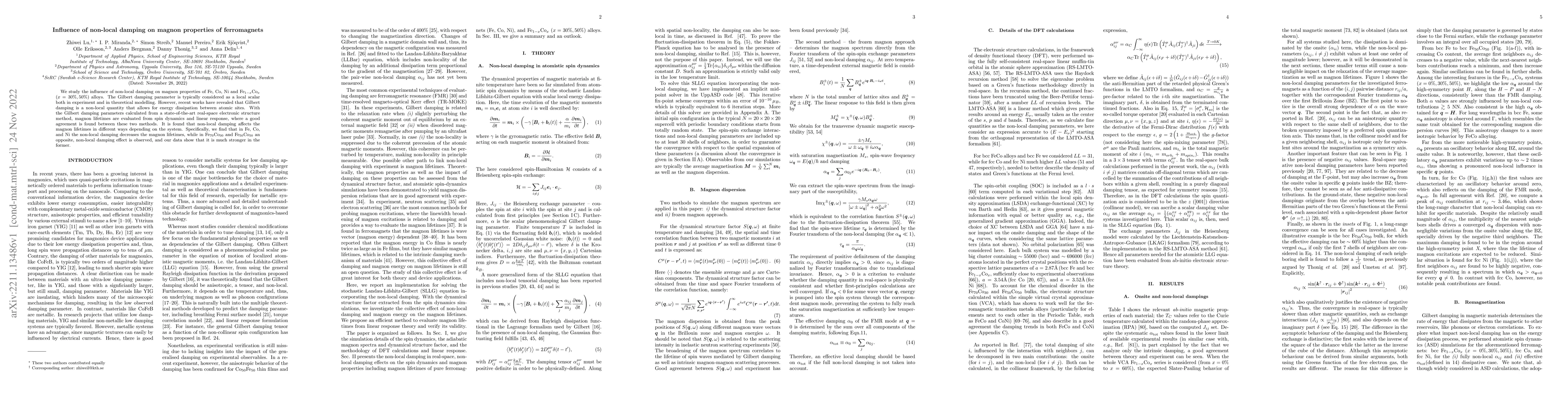 Thumbnail for Influence of non-local damping on magnon properties of ferromagnets