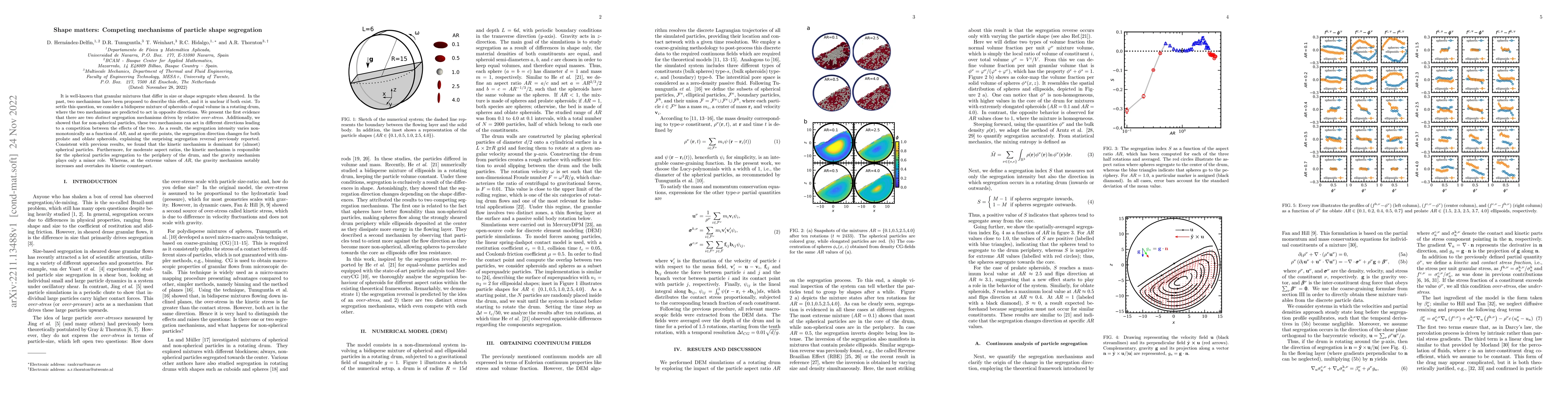 Thumbnail for Shape matters: Competing mechanisms of particle shape segregation