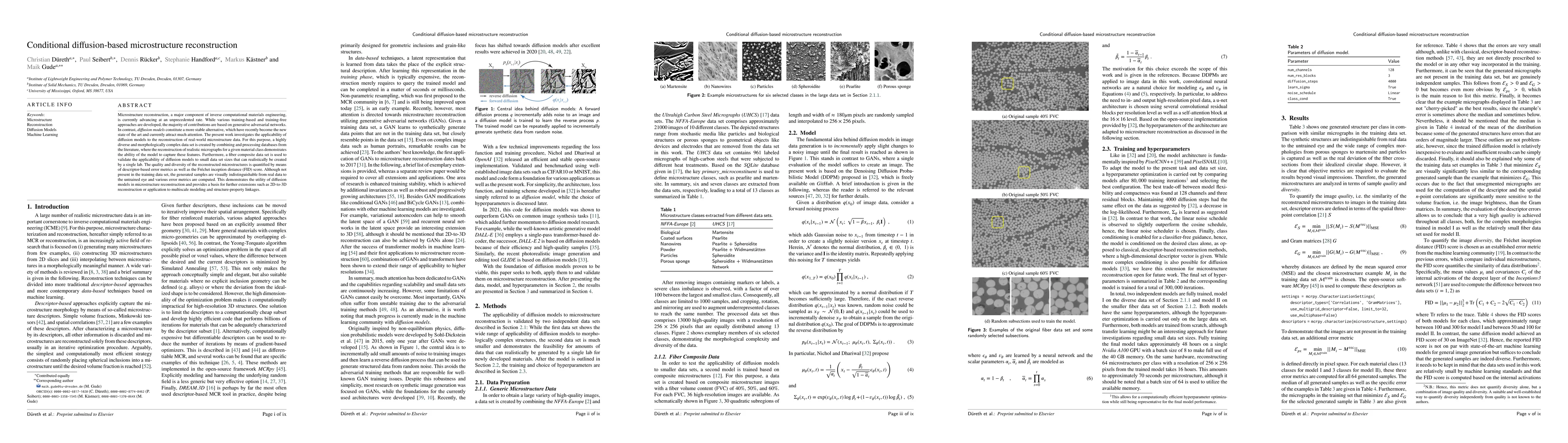Thumbnail for Conditional diffusion-based microstructure reconstruction