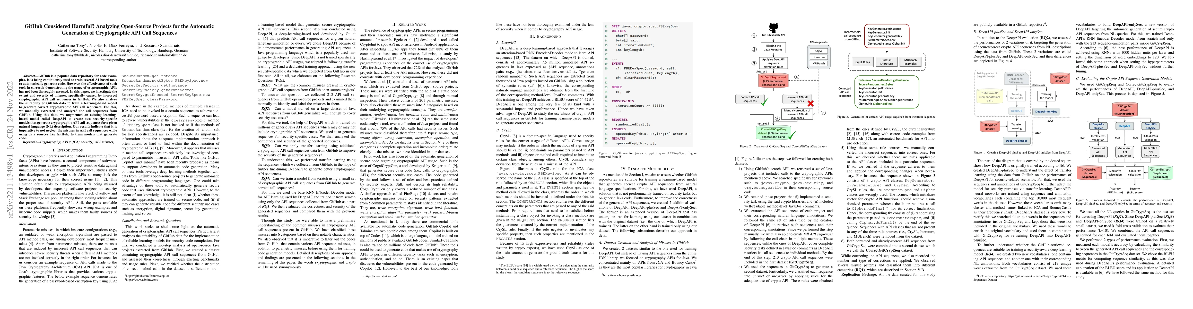 Thumbnail for GitHub Considered Harmful? Analyzing Open-Source Projects for the
  Automatic Generation of Cryptographic API Call Sequences