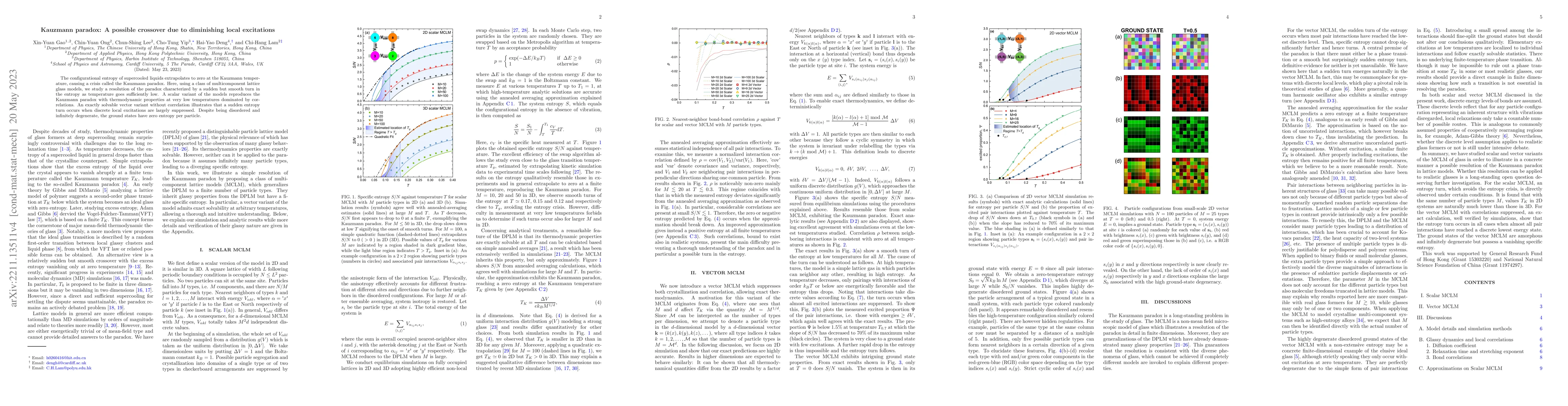 Thumbnail for Kauzmann Paradox: a crossover due to diminishing local excitations