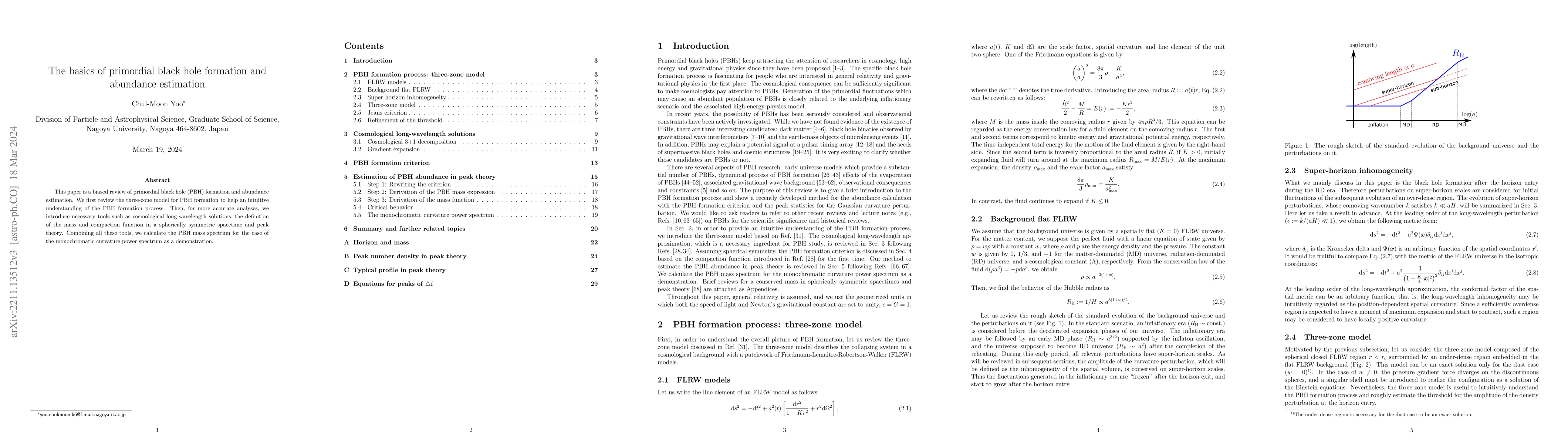 Thumbnail for The basics of primordial black hole formation and abundance estimation