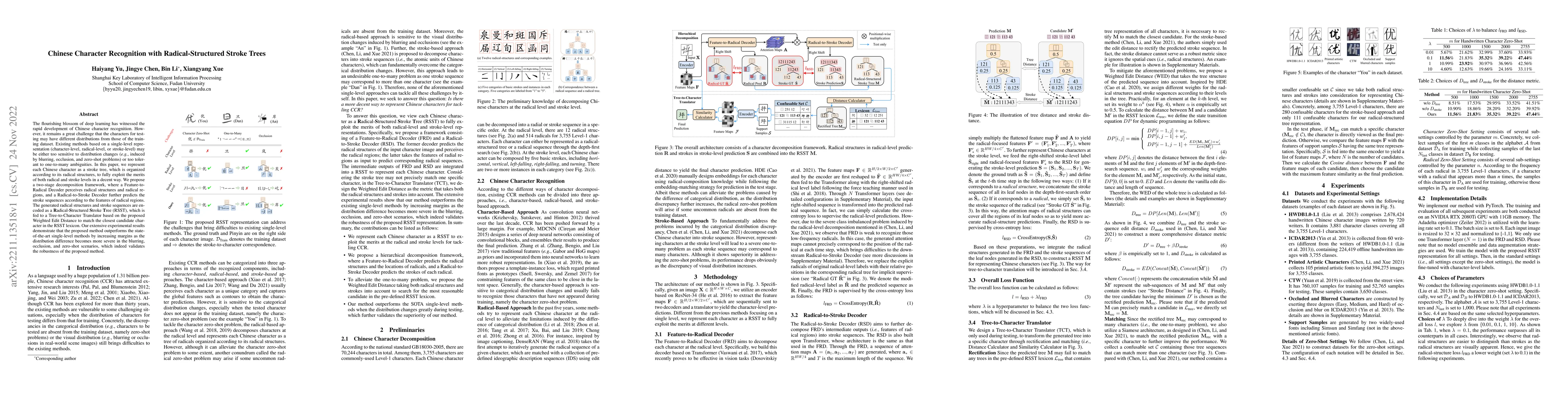 Thumbnail for Chinese Character Recognition with Radical-Structured Stroke Trees