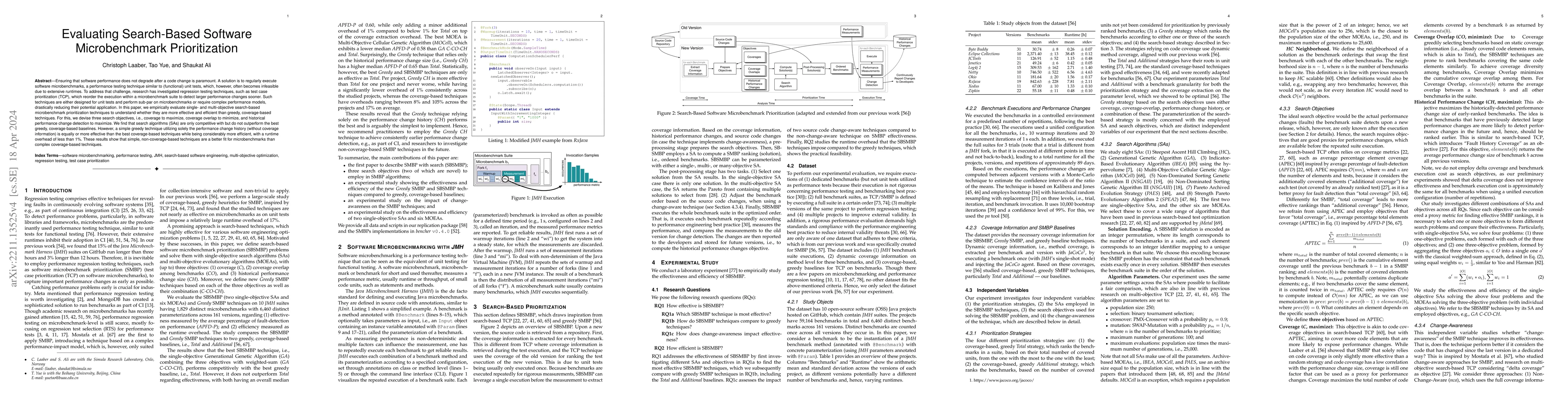 Thumbnail for Evaluating Search-Based Software Microbenchmark Prioritization
