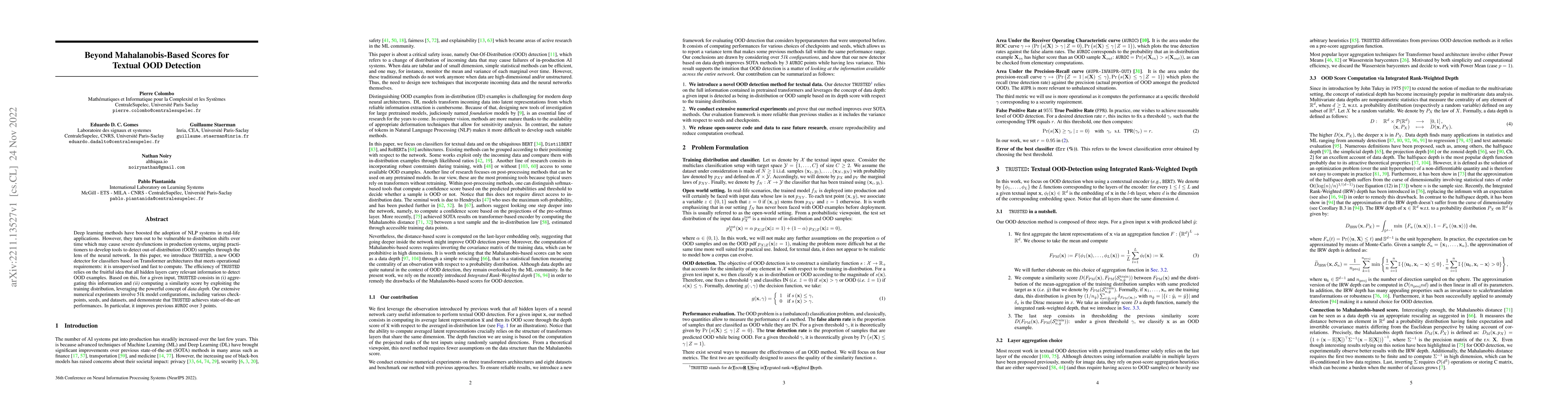 Thumbnail for Beyond Mahalanobis-Based Scores for Textual OOD Detection