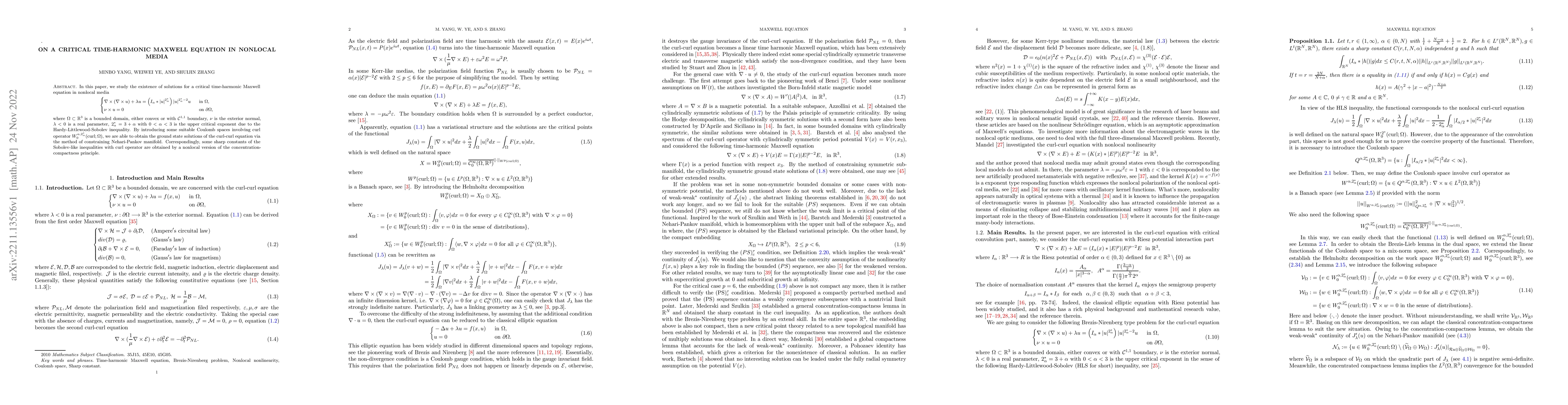 Thumbnail for On a critical Maxwell equation in nonlocal media
