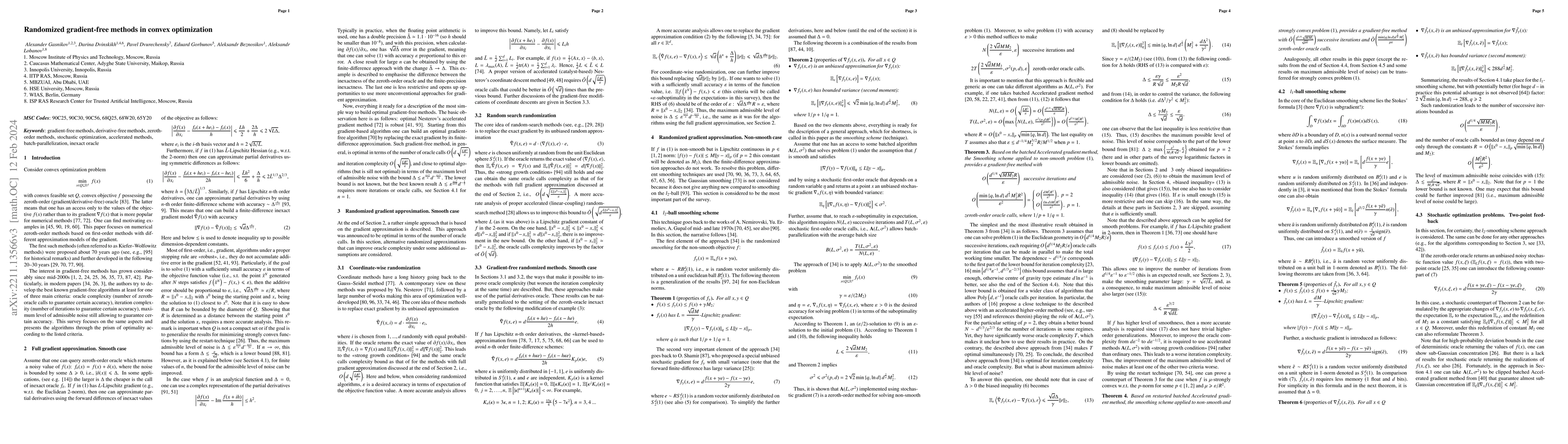 Thumbnail for Randomized gradient-free methods in convex optimization