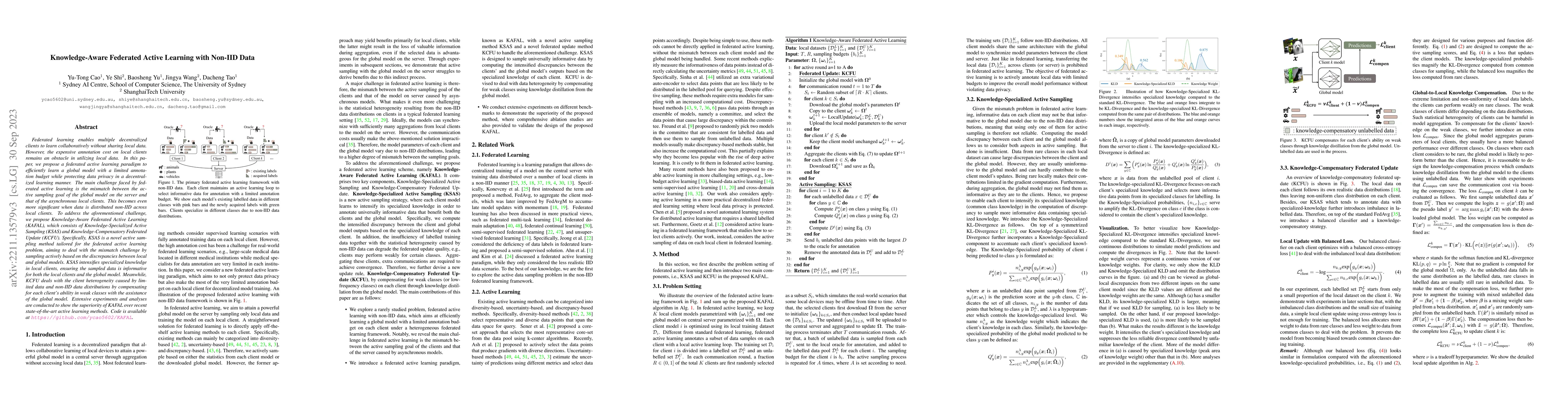 Thumbnail for Knowledge-Aware Federated Active Learning with Non-IID Data