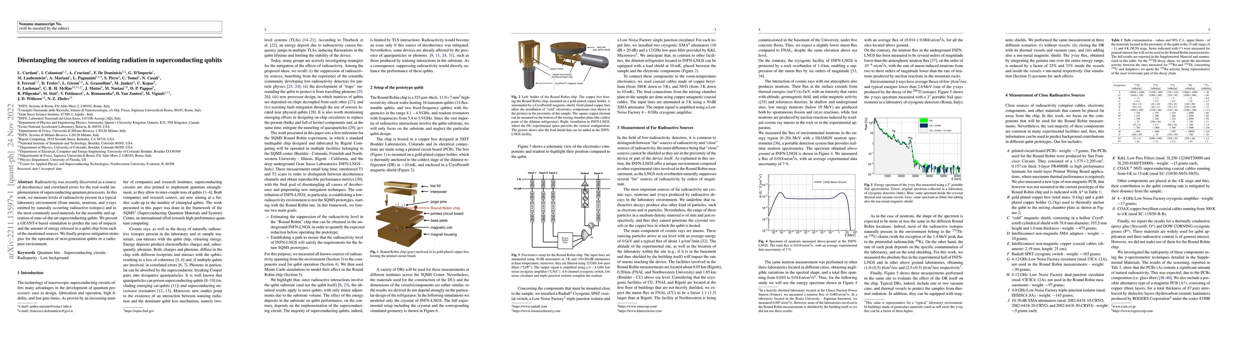 Thumbnail for Disentangling the sources of ionizing radiation in superconducting
  qubits