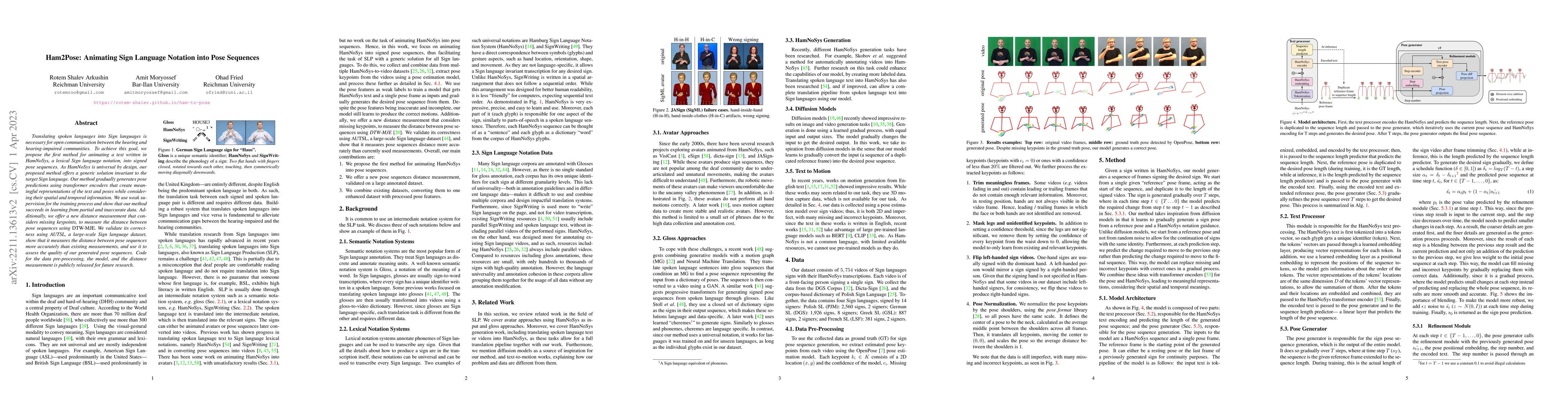 Thumbnail for Ham2Pose: Animating Sign Language Notation into Pose Sequences