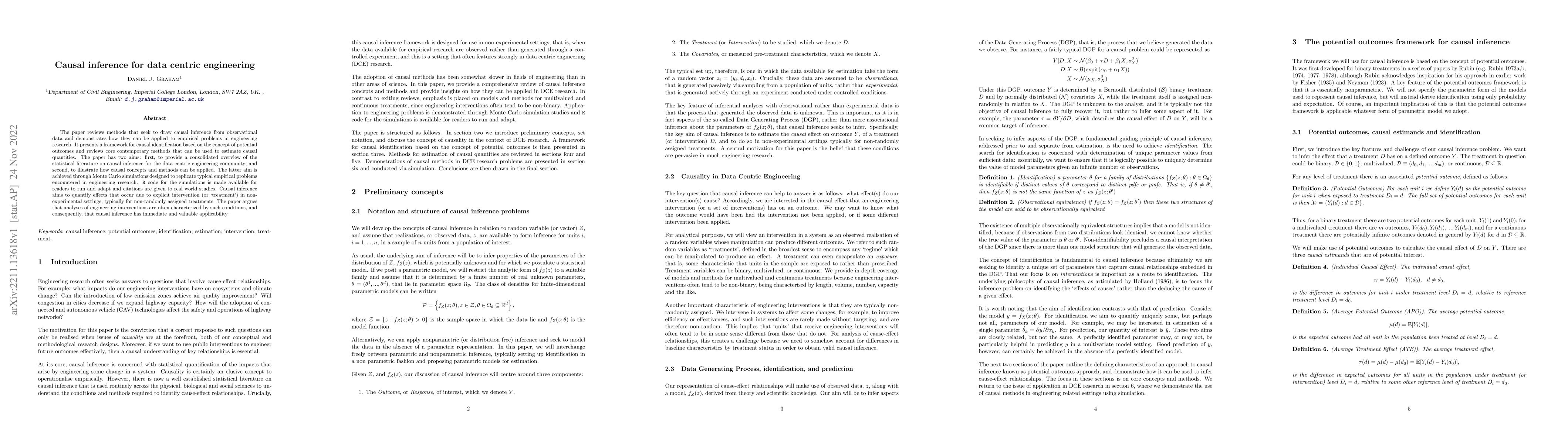 Thumbnail for Causal inference for data centric engineering