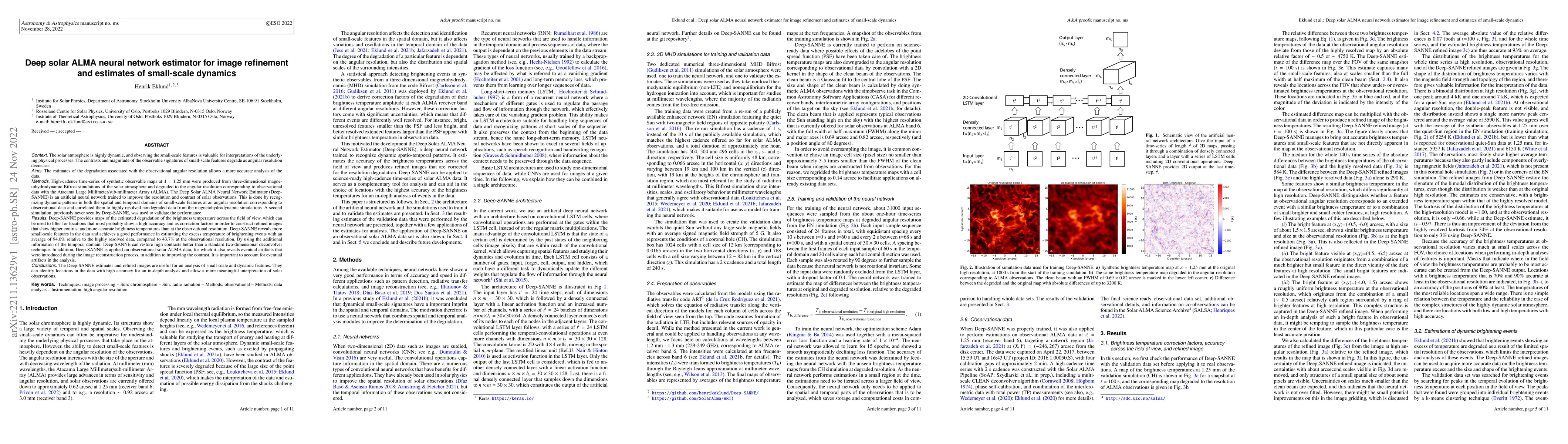 Thumbnail for Deep solar ALMA neural network estimator for image refinement and
  estimates of small-scale dynamics