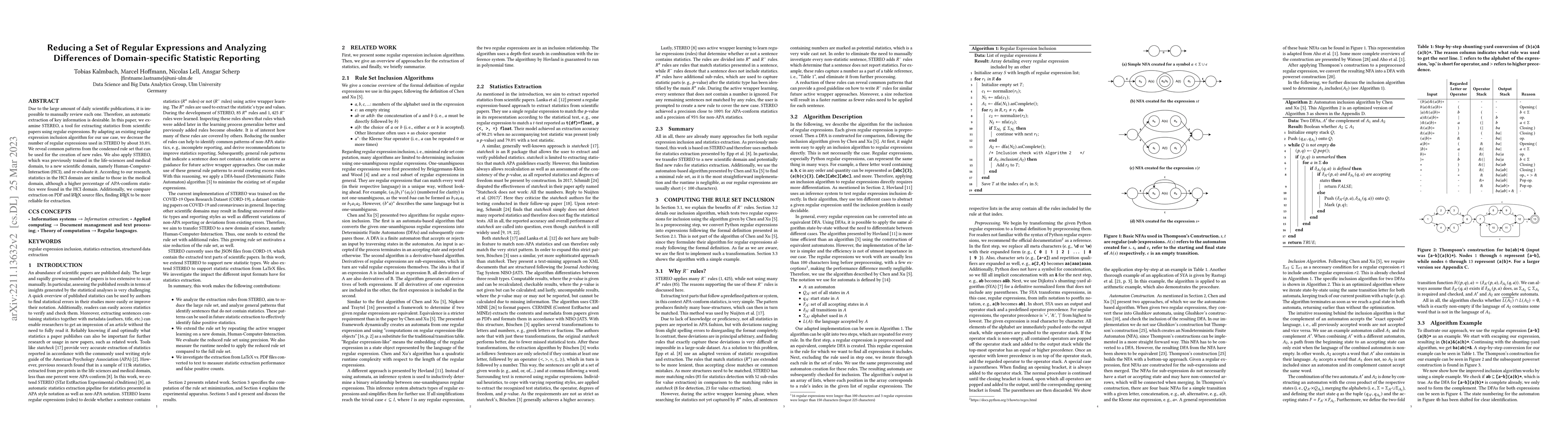 Thumbnail for Reducing a Set of Regular Expressions and Analyzing Differences of
  Domain-specific Statistic Reporting