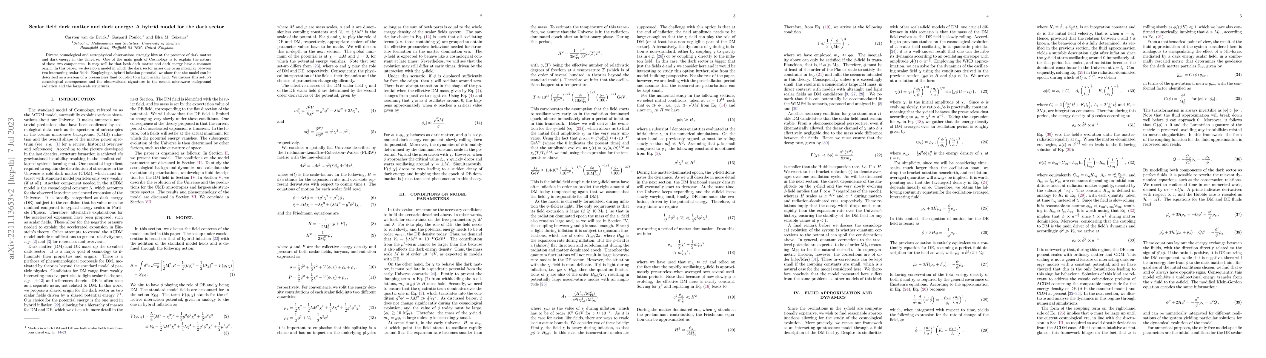 Thumbnail for Scalar field dark matter and dark energy: a hybrid model for the dark
  sector