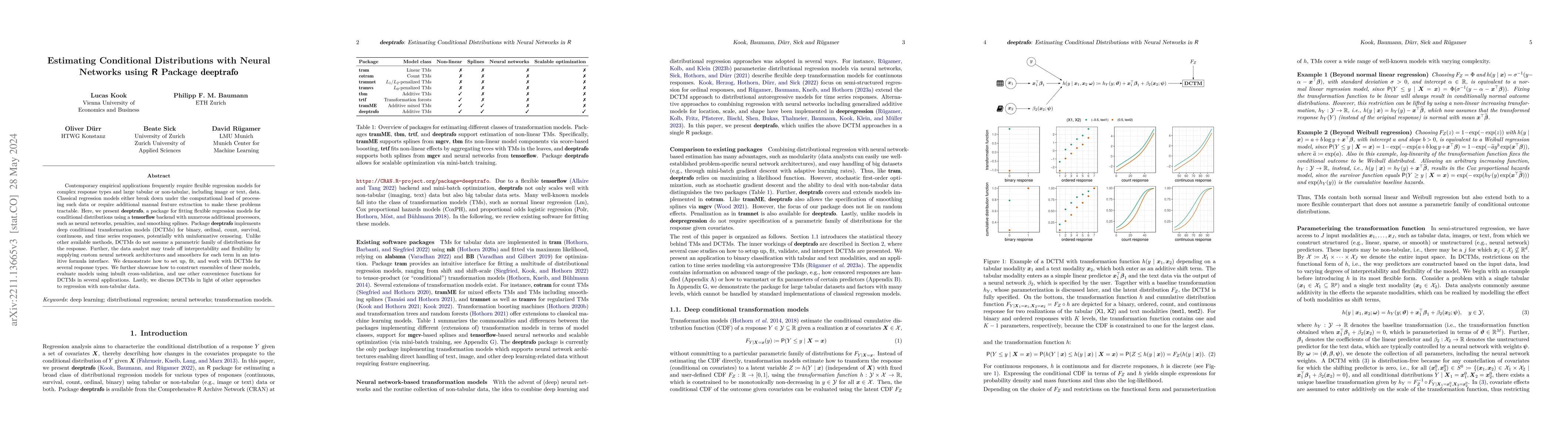 Thumbnail for Estimating Conditional Distributions with Neural Networks using R
  package deeptrafo
