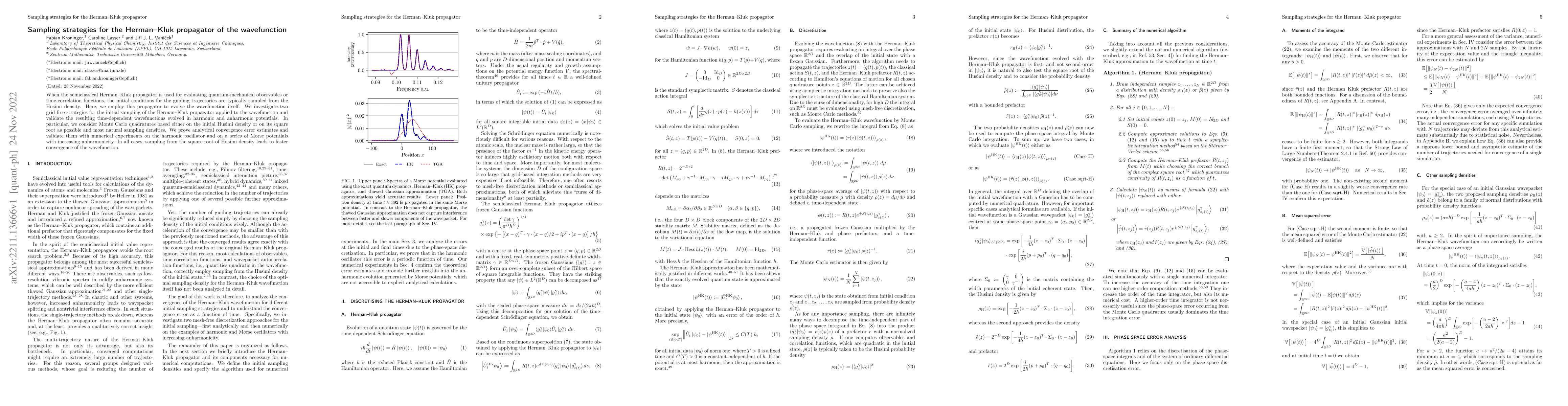 Thumbnail for Sampling strategies for the Herman-Kluk propagator of the wavefunction