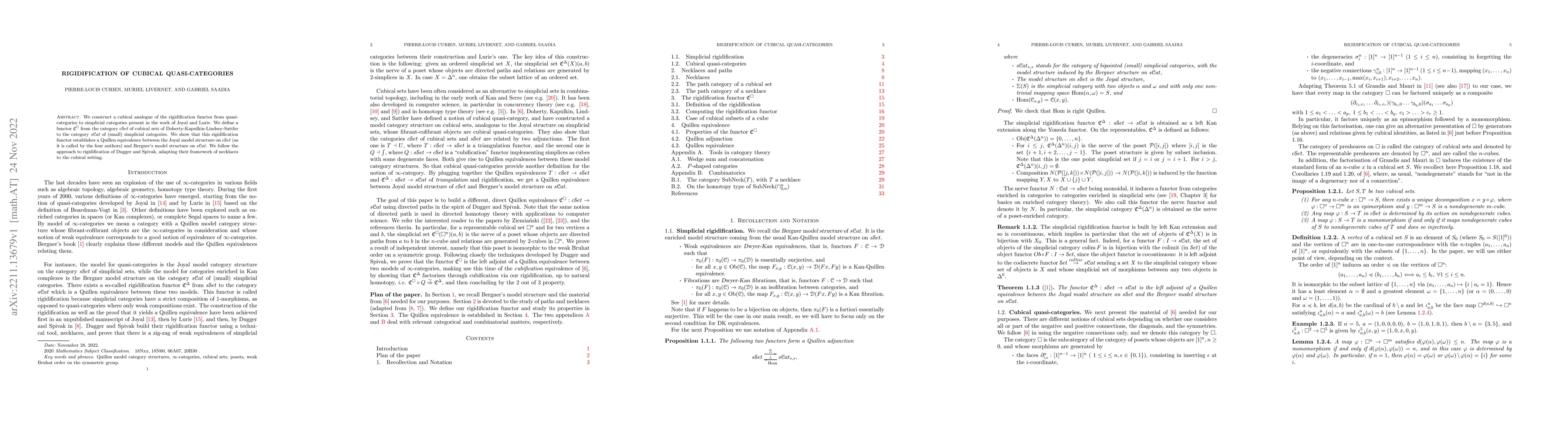 Thumbnail for Rigidification of cubical quasi-categories