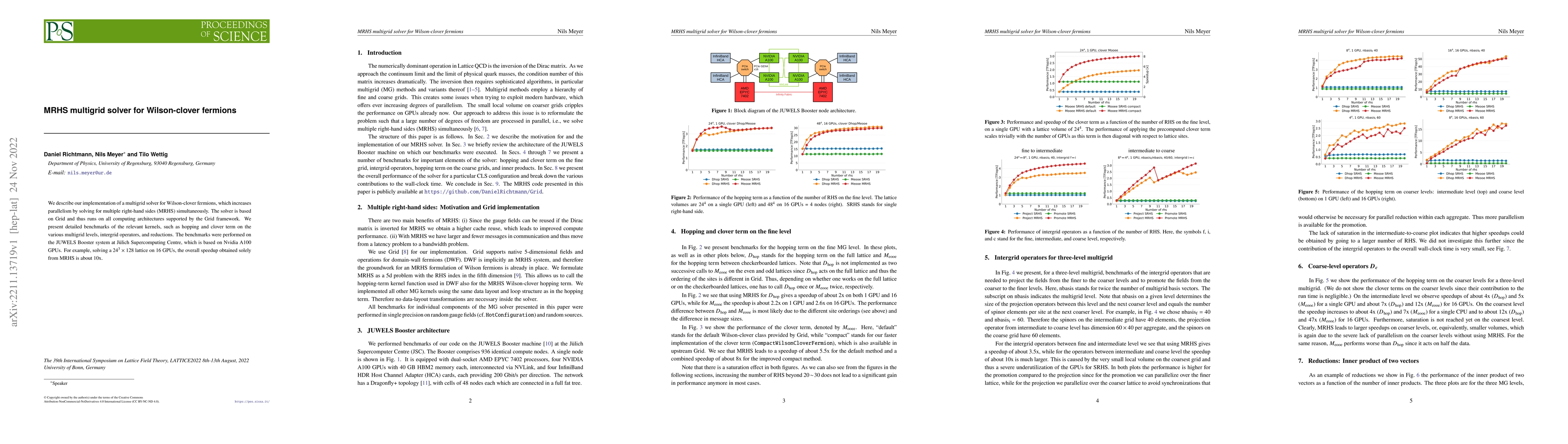 Thumbnail for MRHS multigrid solver for Wilson-clover fermions