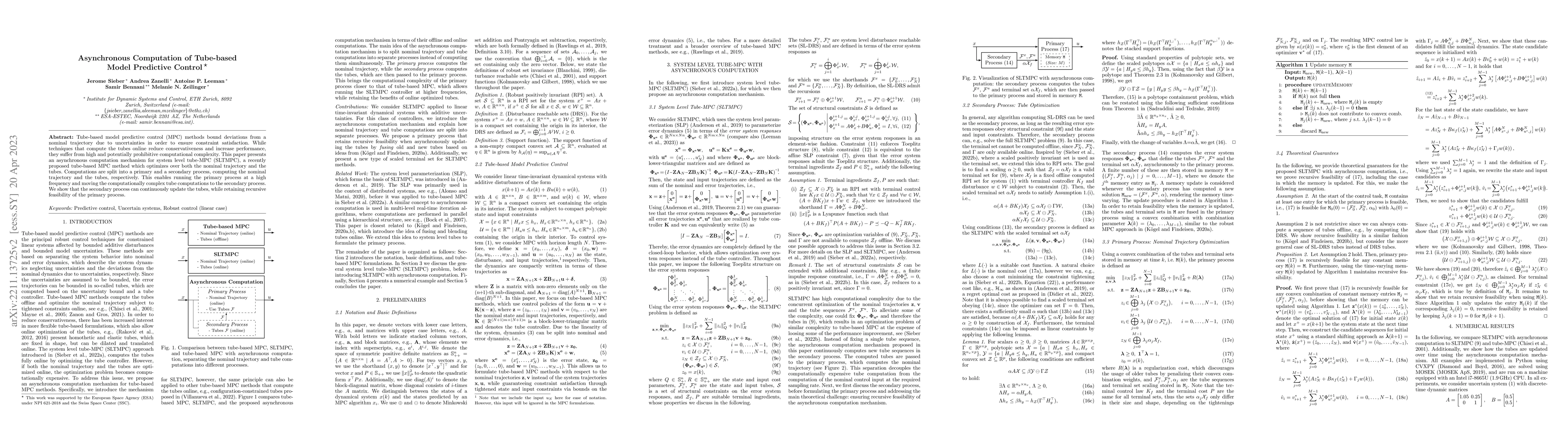 Thumbnail for Asynchronous Computation of Tube-based Model Predictive Control