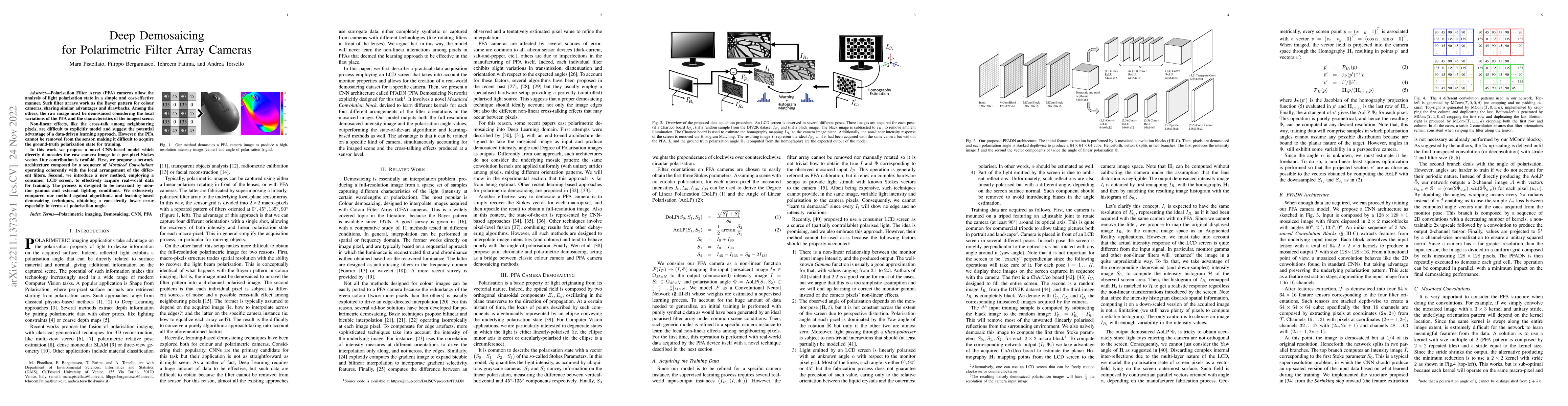 Thumbnail for Deep Demosaicing for Polarimetric Filter Array Cameras