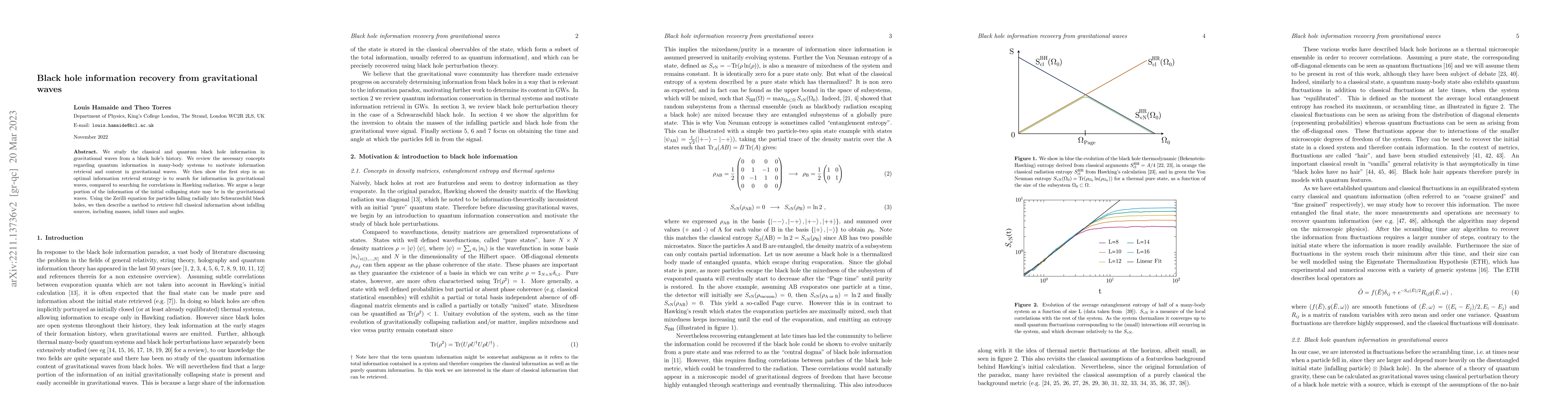 Thumbnail for Black hole information recovery from gravitational waves