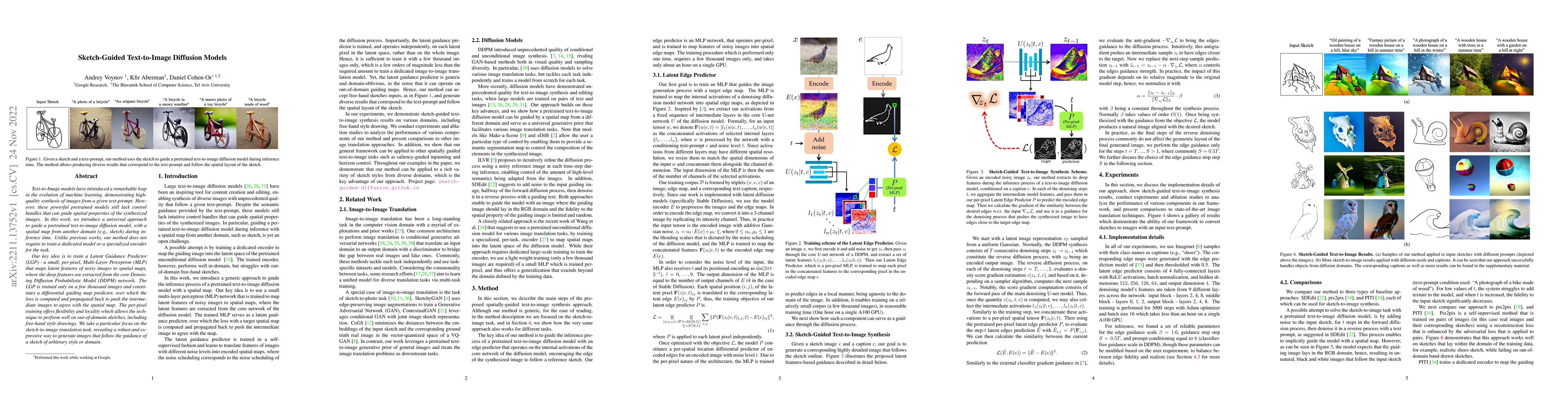 Thumbnail for Sketch-Guided Text-to-Image Diffusion Models