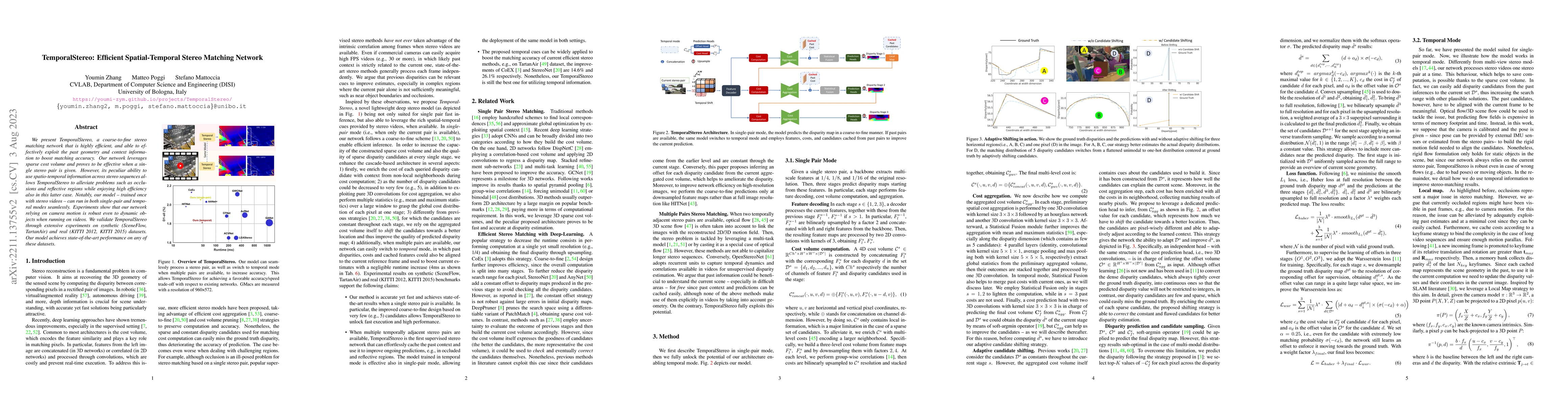 Thumbnail for TemporalStereo: Efficient Spatial-Temporal Stereo Matching Network