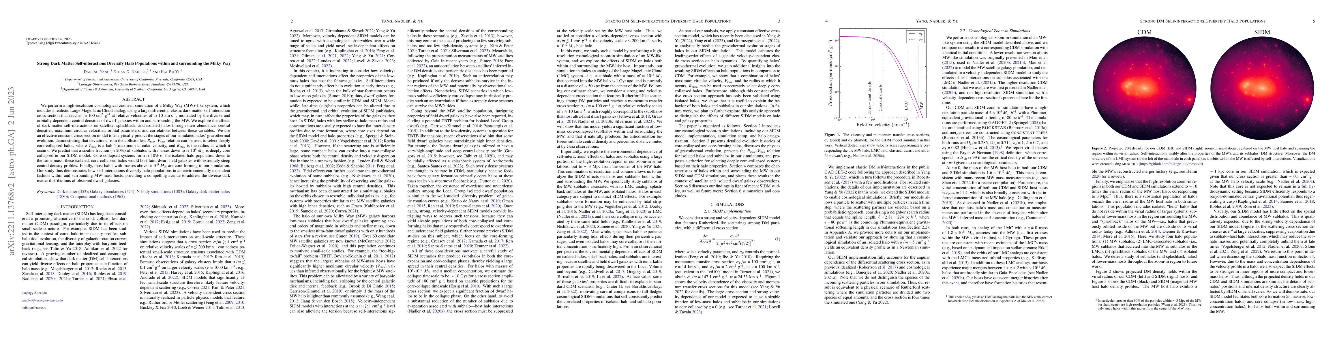 Thumbnail for Strong Dark Matter Self-interactions Diversify Halo Populations within
  and surrounding the Milky Way