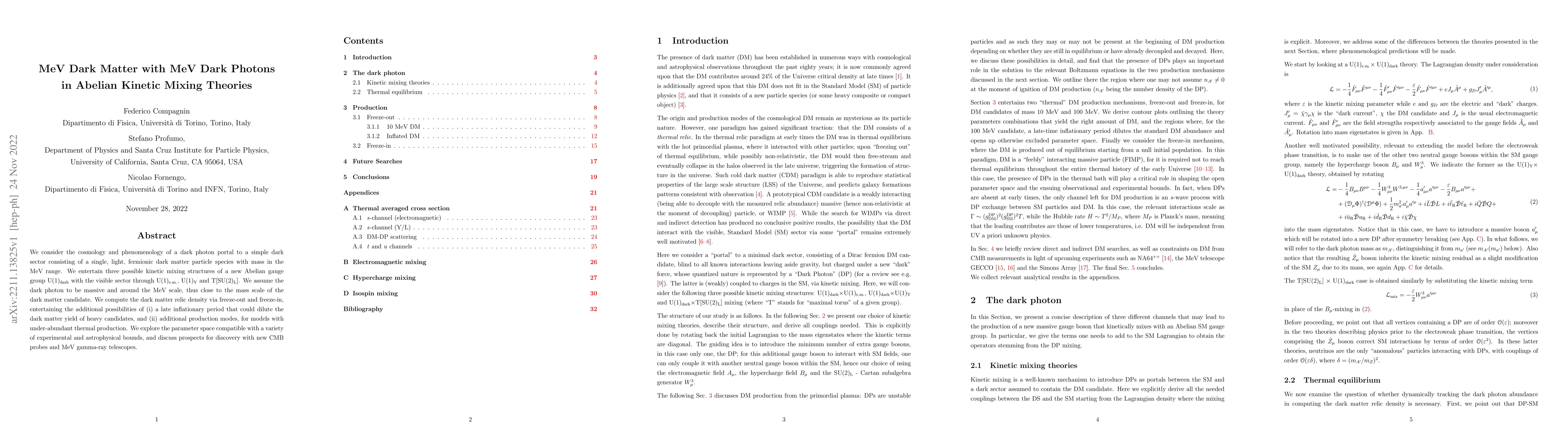 Thumbnail for MeV Dark Matter with MeV Dark Photons in Abelian Kinetic Mixing Theories