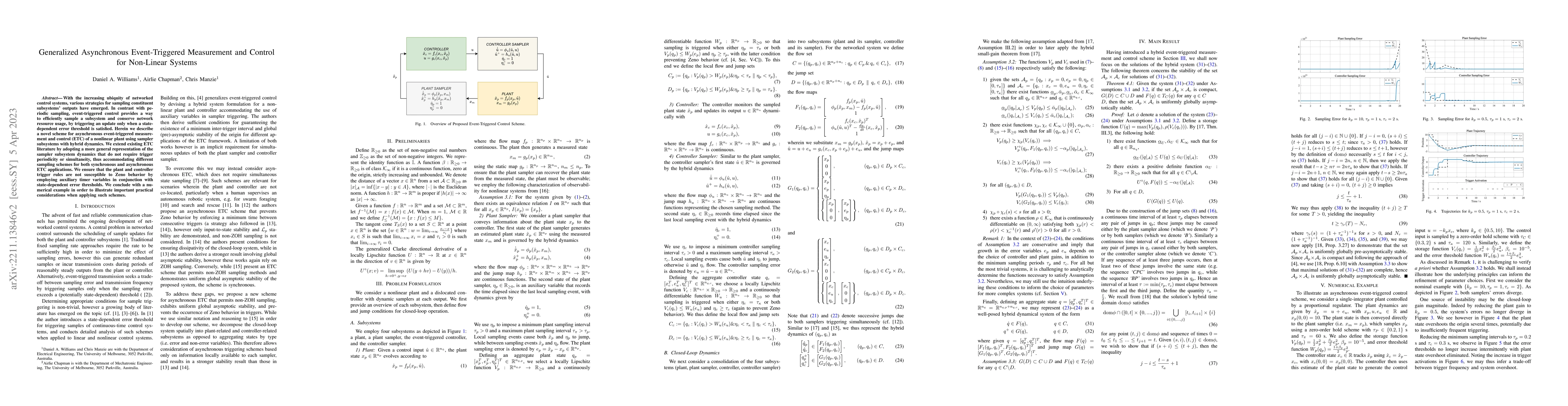 Thumbnail for Asynchronous Event-Triggered Control for Non-Linear Systems