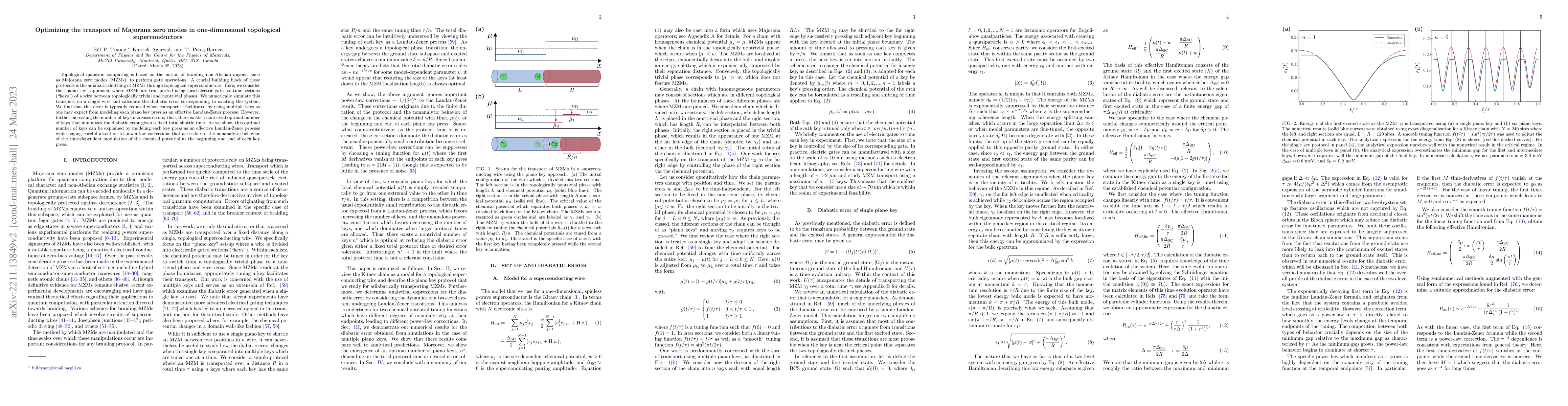 Thumbnail for Optimizing the transport of Majorana zero modes in one-dimensional
  topological superconductors