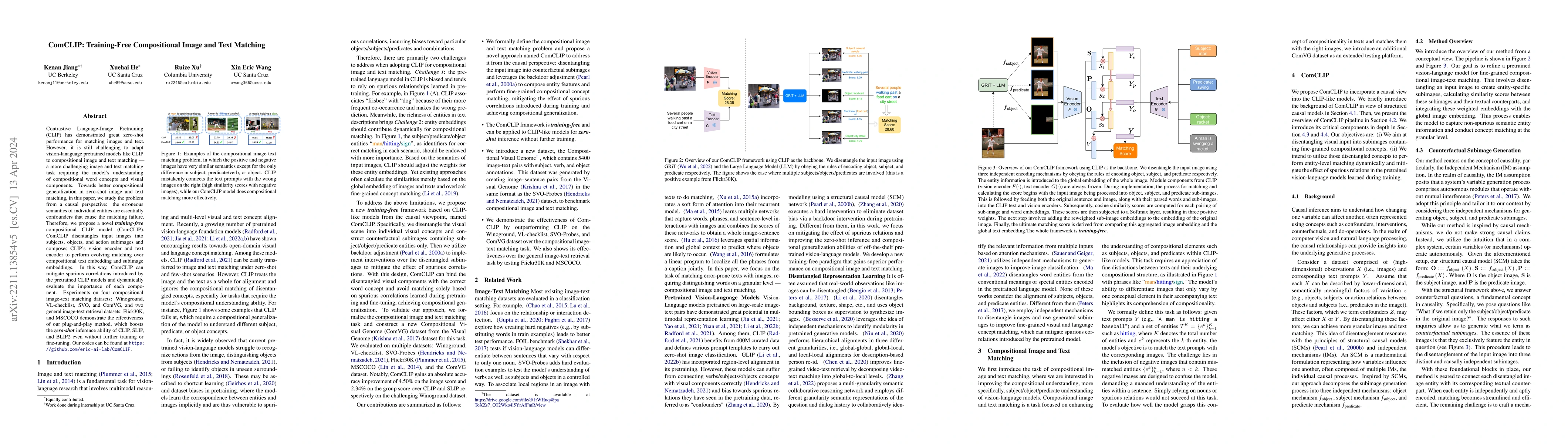 Thumbnail for ComCLIP: Training-Free Compositional Image and Text Matching
