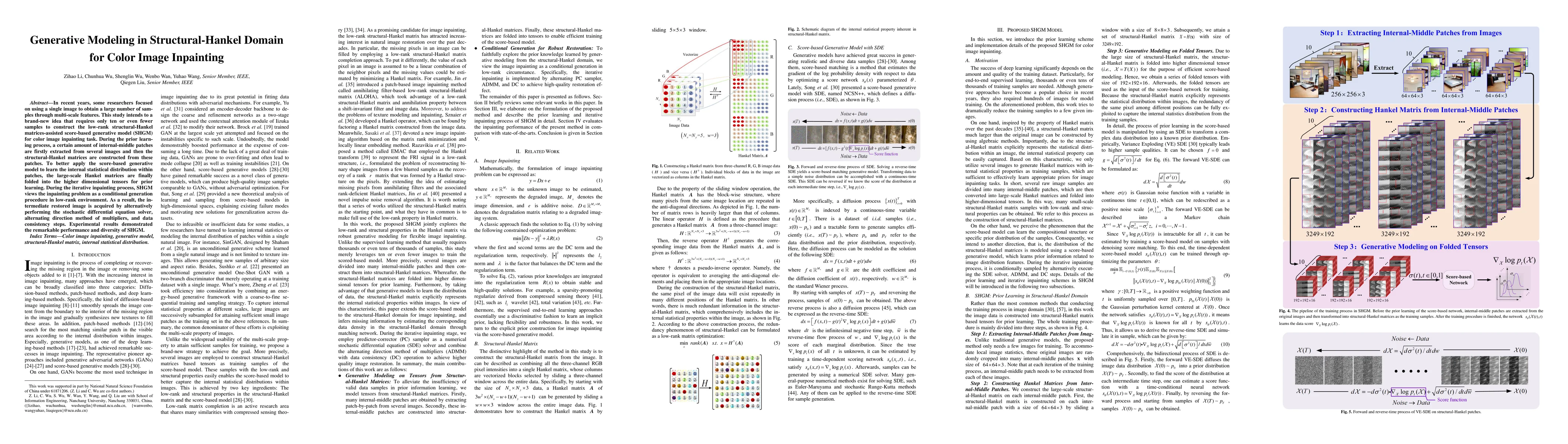 Thumbnail for Generative Modeling in Structural-Hankel Domain for Color Image
  Inpainting