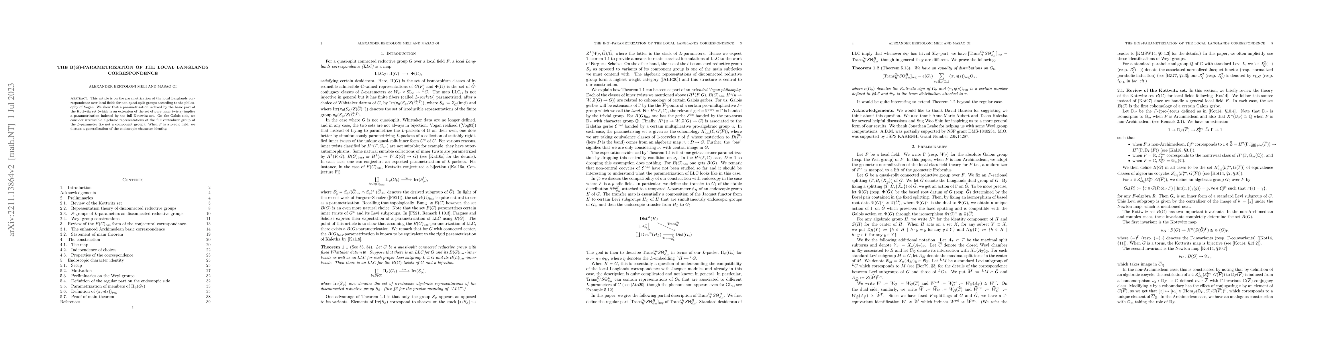 Thumbnail for The B(G)-parametrization of the local Langlands correspondence