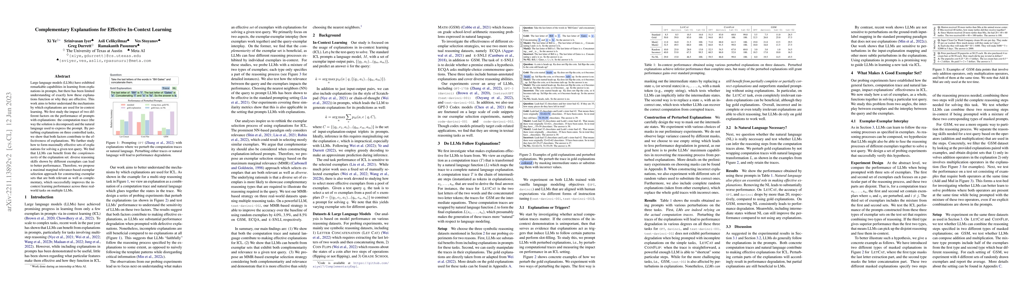 Thumbnail for Complementary Explanations for Effective In-Context Learning
