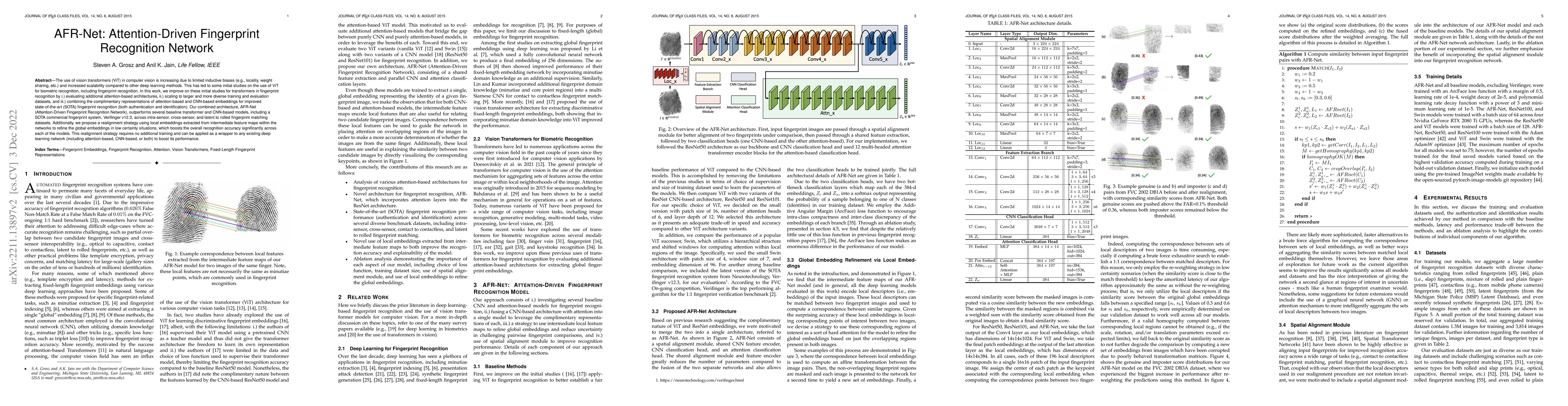 Thumbnail for AFR-Net: Attention-Driven Fingerprint Recognition Network