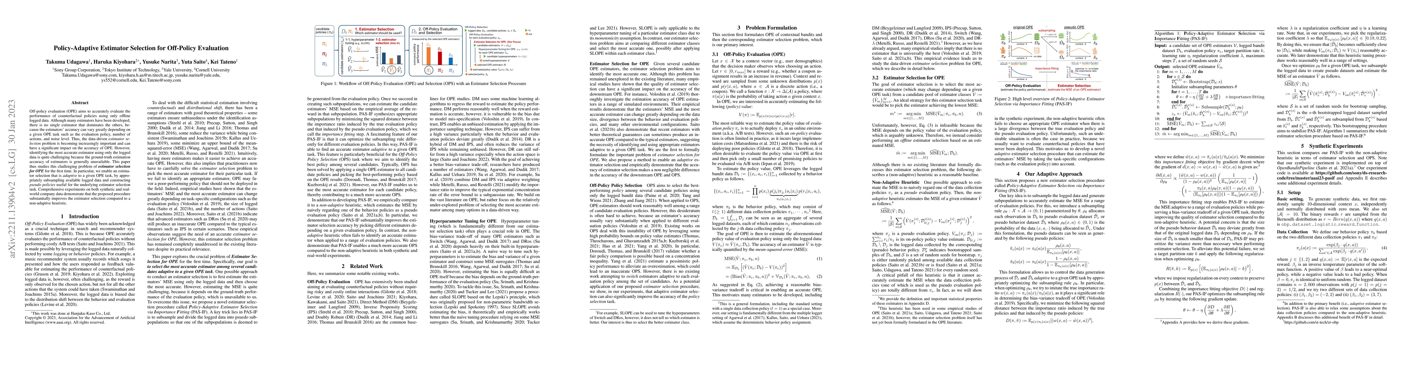 Thumbnail for Policy-Adaptive Estimator Selection for Off-Policy Evaluation