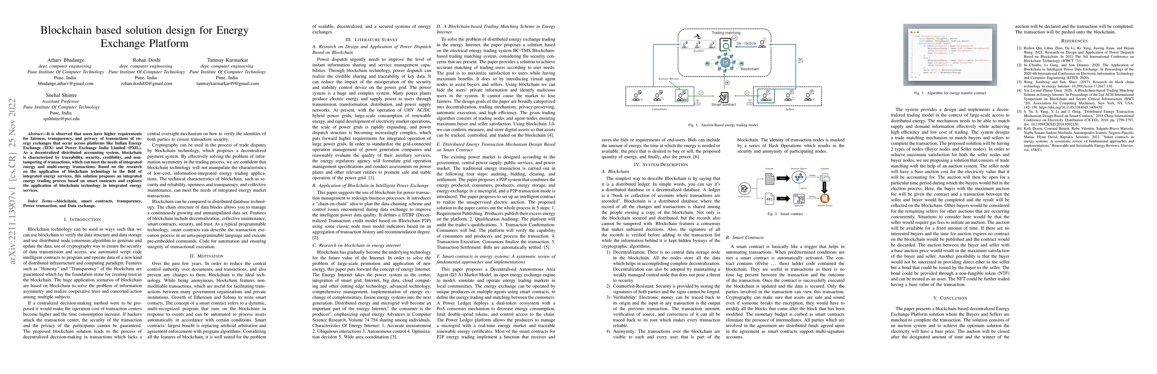 Thumbnail for Blockchain based solution design for Energy Exchange Platform