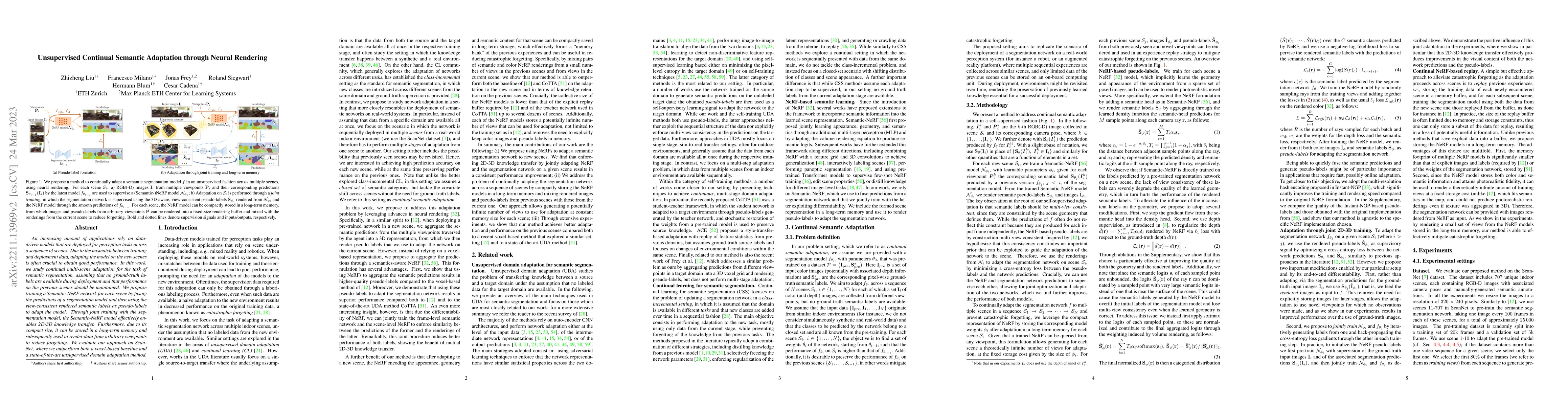 Thumbnail for Unsupervised Continual Semantic Adaptation through Neural Rendering