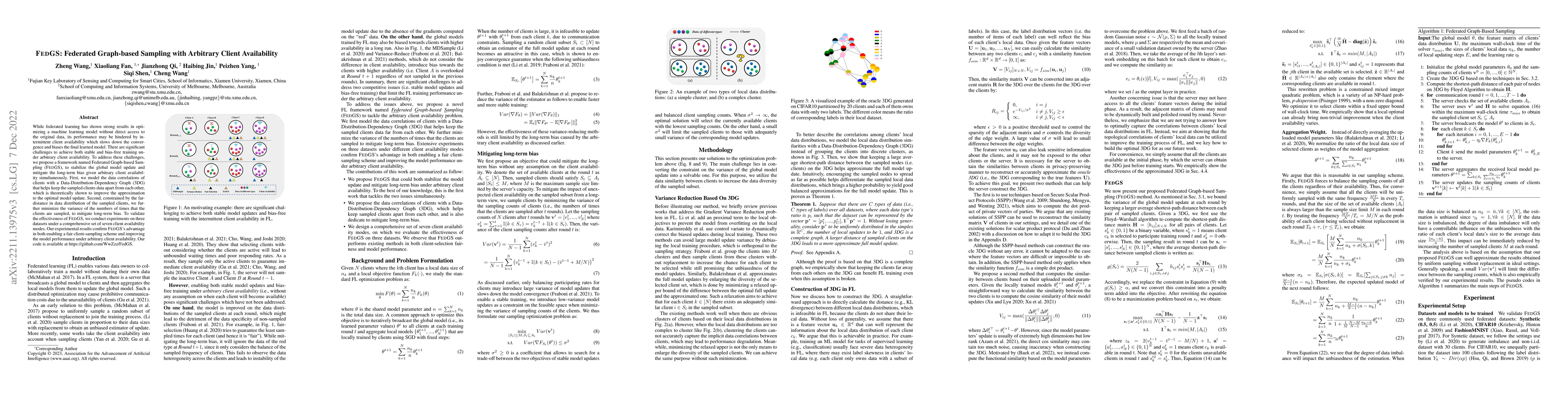 Thumbnail for FedGS: Federated Graph-based Sampling with Arbitrary Client Availability