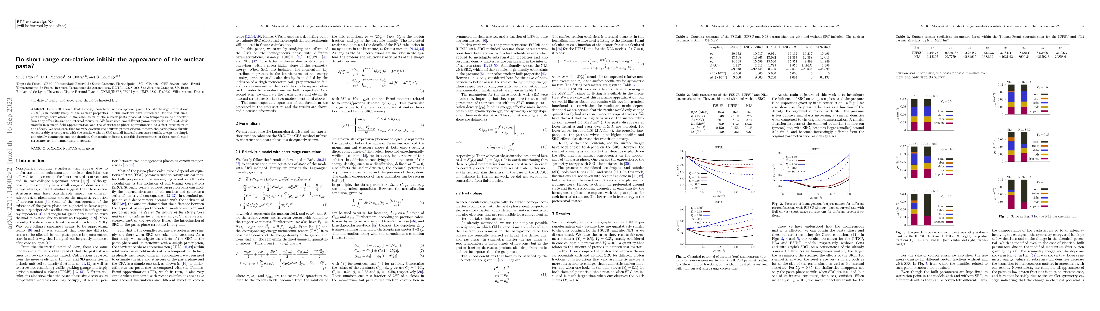 Thumbnail for Do short range correlations inhibit the appearance of the nuclear pasta?