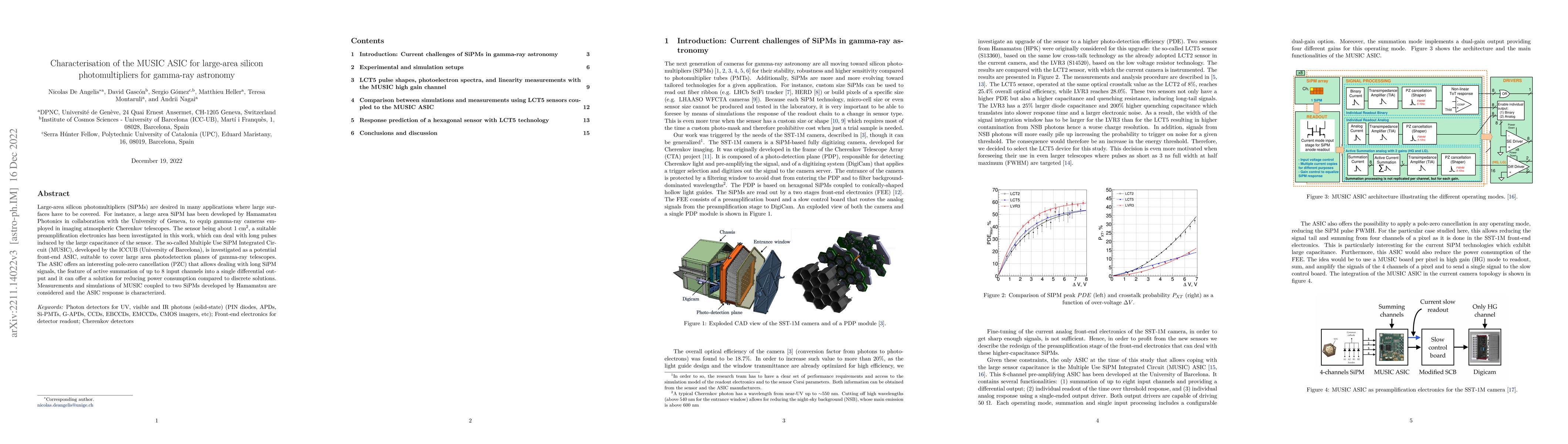 Thumbnail for Characterisation of the MUSIC ASIC for large-area silicon
  photomultipliers for gamma-ray astronomy