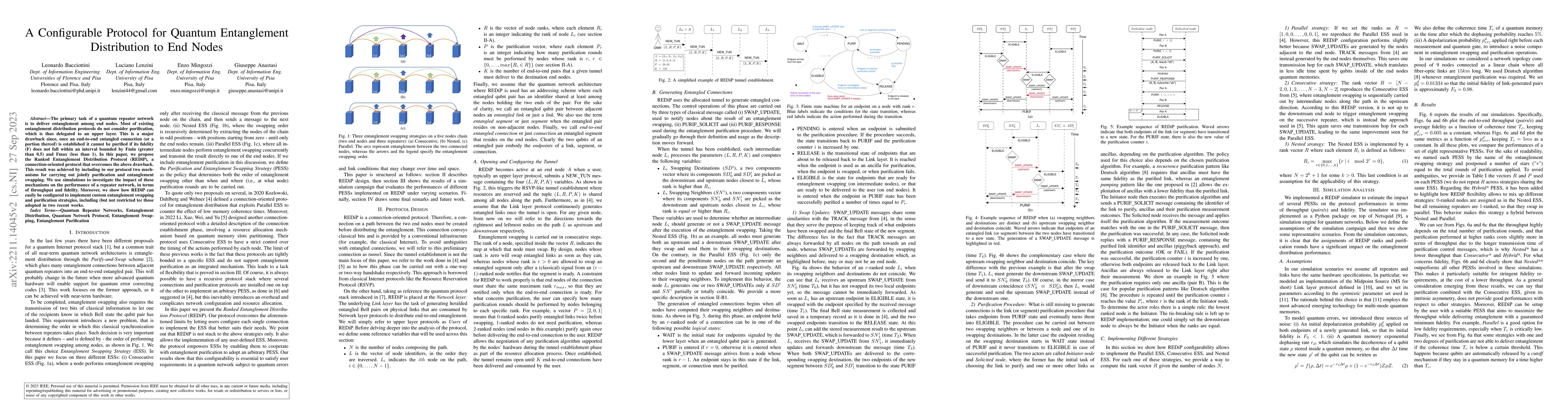 Thumbnail for A Configurable Protocol for Quantum Entanglement Distribution to End
  Nodes