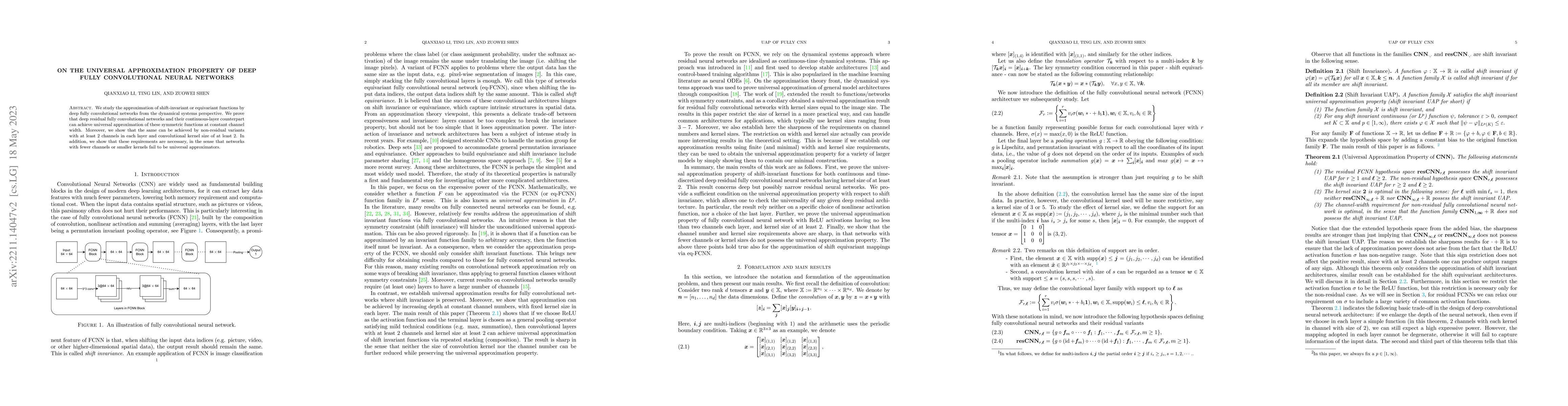 Thumbnail for On the Universal Approximation Property of Deep Fully Convolutional
  Neural Networks